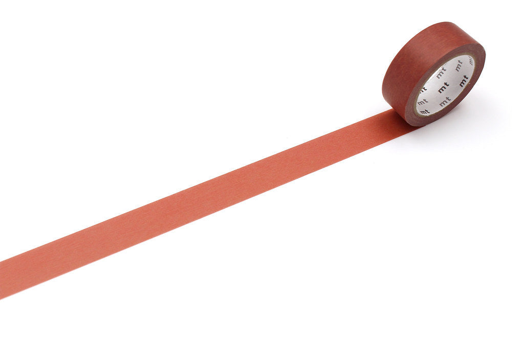mt Basic Washi Tape — Reddish Brown — with packaging