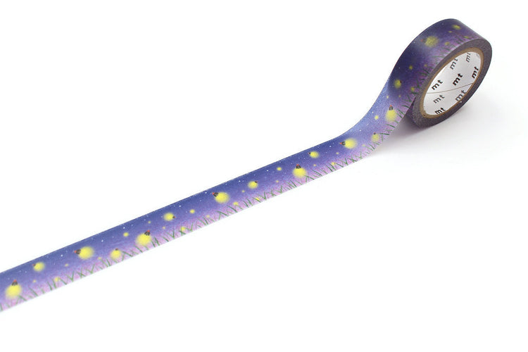 mt Trehari Washi Tape — Fireflies and Summer Scenery (Fab Tracing Paper) — with packaging
