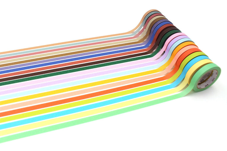 mt 20P Washi Tape — Light and Muted Color — with packaging