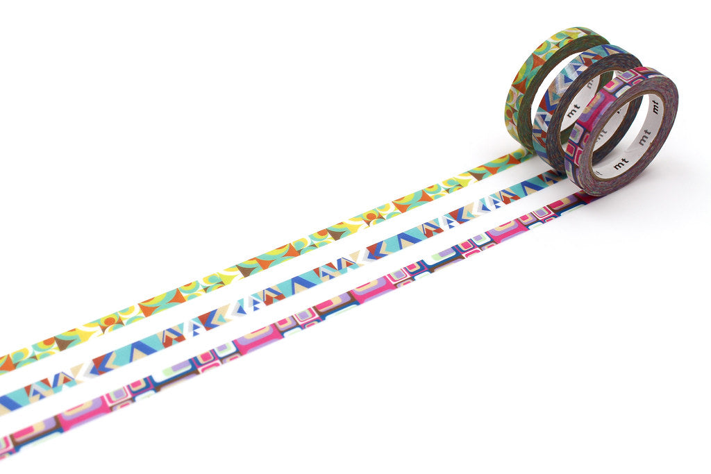 mt Slim Deco Washi Tape — Retro — with packaging