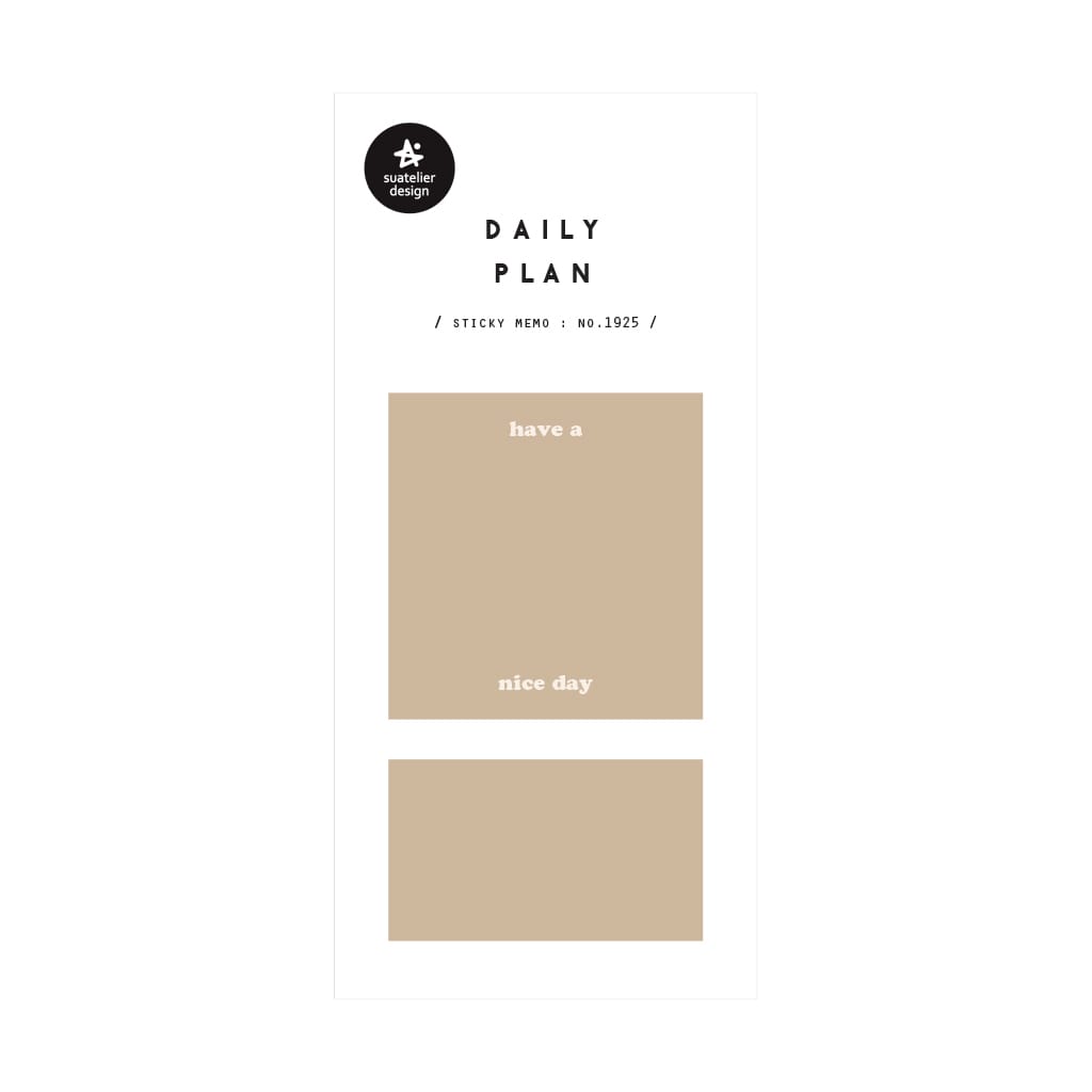 Suatelier Daily Plan 19 Sticky Memo — detail view