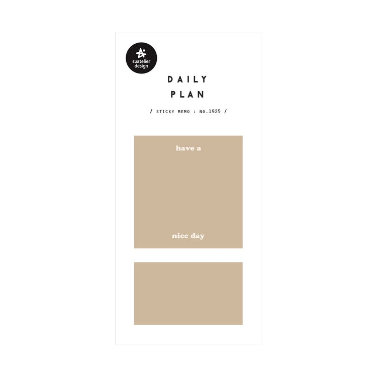 Suatelier Daily Plan 19 Sticky Memo — detail view