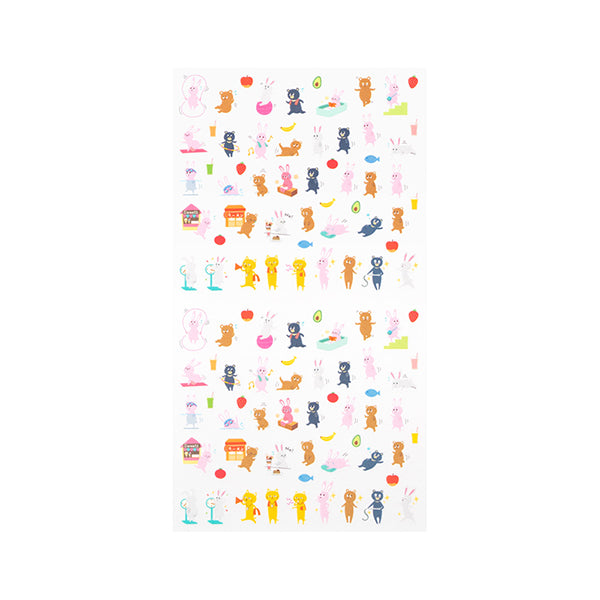 Midori Achievement Sticker — Diet Animals — sticker detail