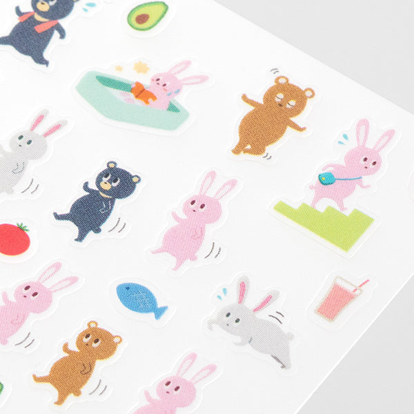 Midori Achievement Sticker — Diet Animals — applied in a journal