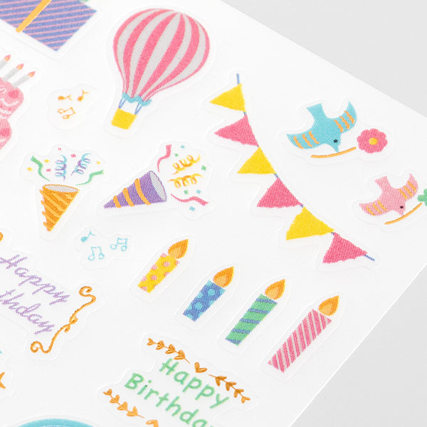 Midori Sticker — Anniversary & Birthday — applied in a journal