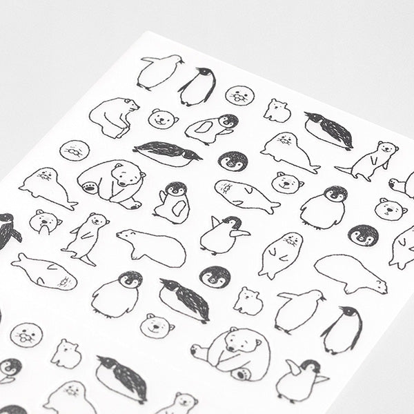 Midori Chat Sticker — Sea Creature — applied in a journal