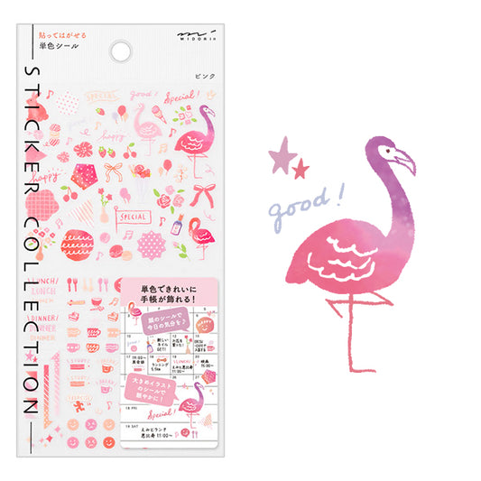 Midori Color Sticker — Pink — sheet front