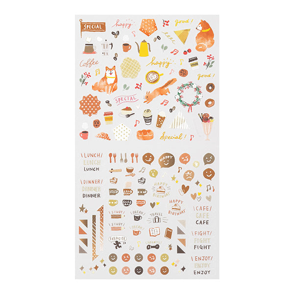 Midori Color Sticker — Brown — sticker detail