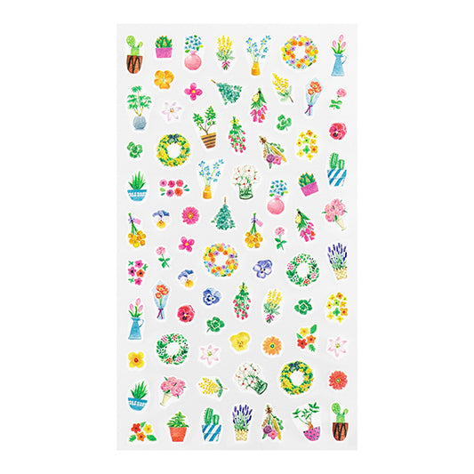 Midori Daily Records Sticker — Flowers — sticker detail