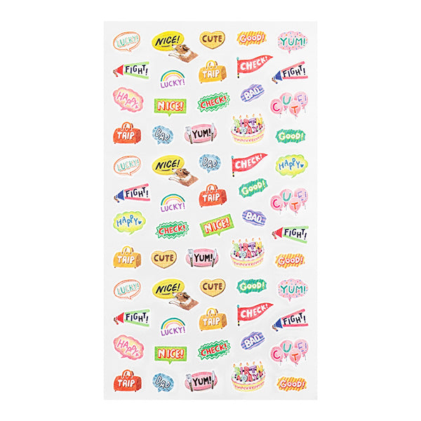 Midori Daily Records Sticker — Words — sticker detail