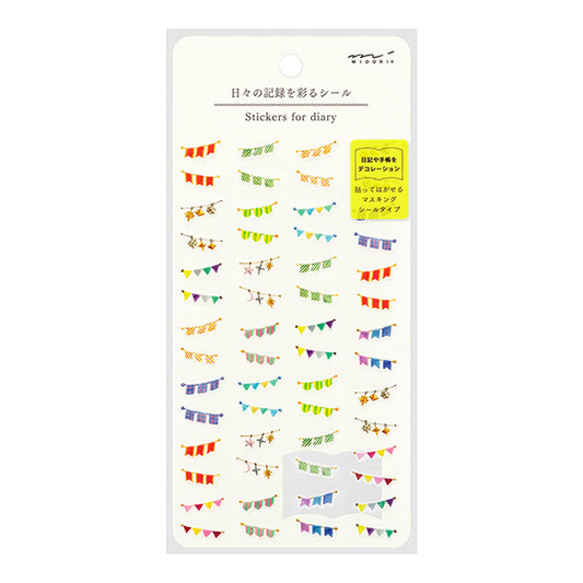 Midori Daily Records Sticker — Garlands — sheet front