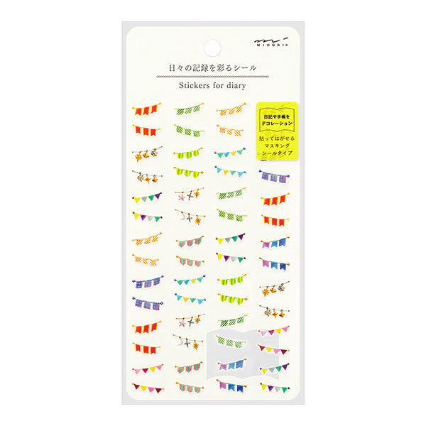 Midori Daily Records Sticker — Garlands — sheet front