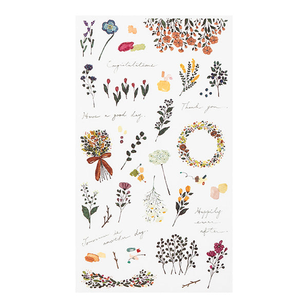 Midori Transfer Sticker — Motif Flower — sticker detail