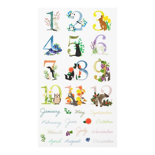 Midori Transfer Sticker — Monthly — sticker detail