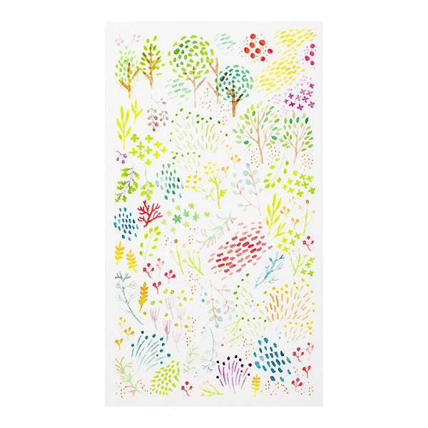 Midori Transfer Sticker — Watercolor Patterns — sticker detail