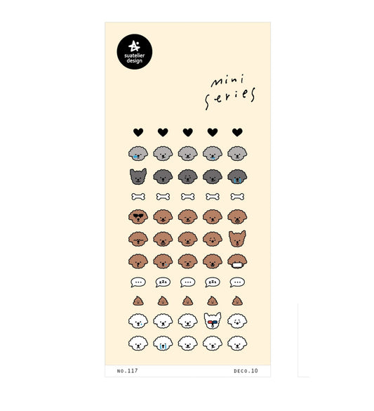 Suatelier Sticker — Deco.10 (Puppy) — sheet front