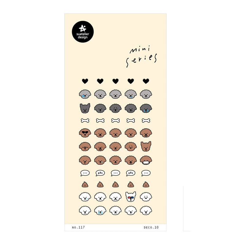 Suatelier Sticker — Deco.10 (Puppy) — sheet front