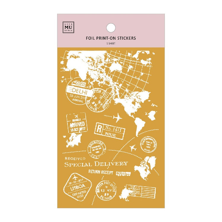 MU Craft Foil Print-On Sticker Postage 006 — sheet front