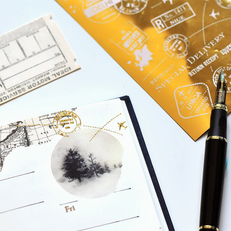 MU Craft Foil Print-On Sticker Postage 006 — sticker detail