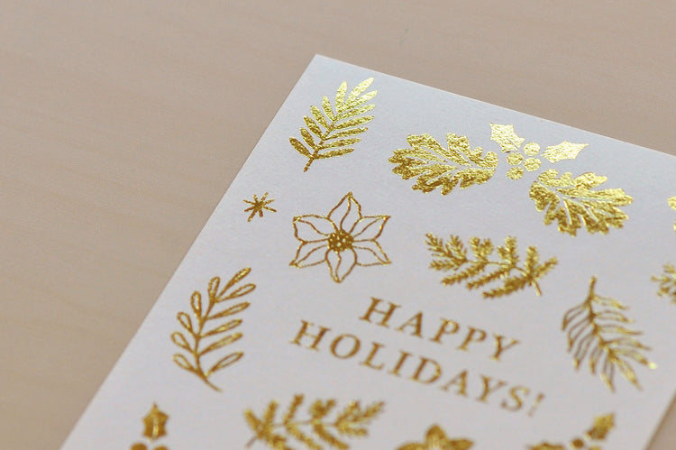 MU Craft Gold Foil Christmas Print-On Sticker 001