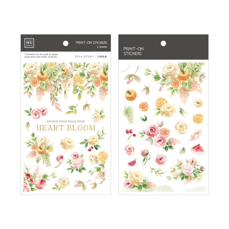 MU Craft Print-On Sticker Flowers & Fruits 172