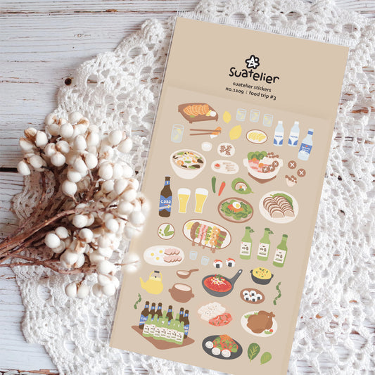 Suatelier Sticker — Food Trip #3 — sticker detail