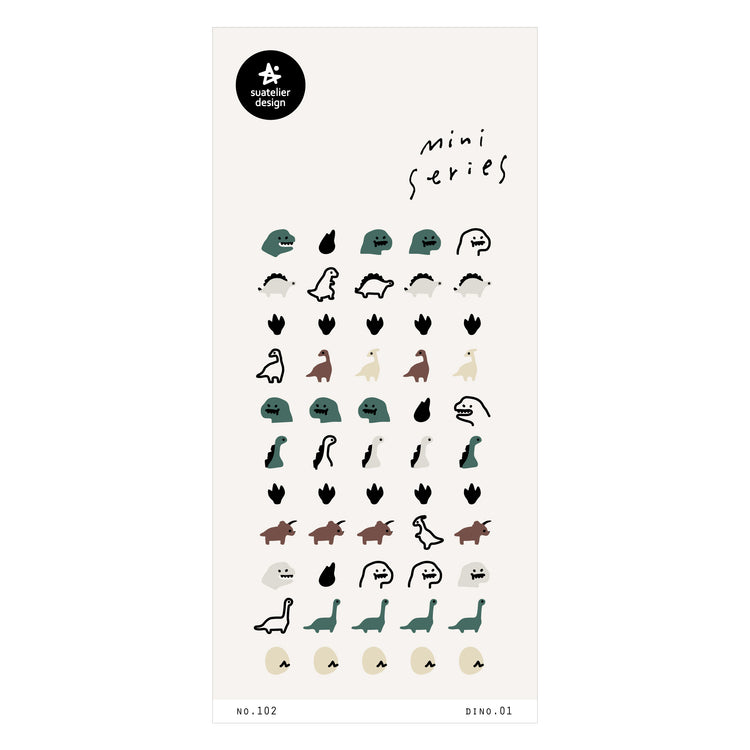 Suatelier Sticker — Dino.01 — sheet front