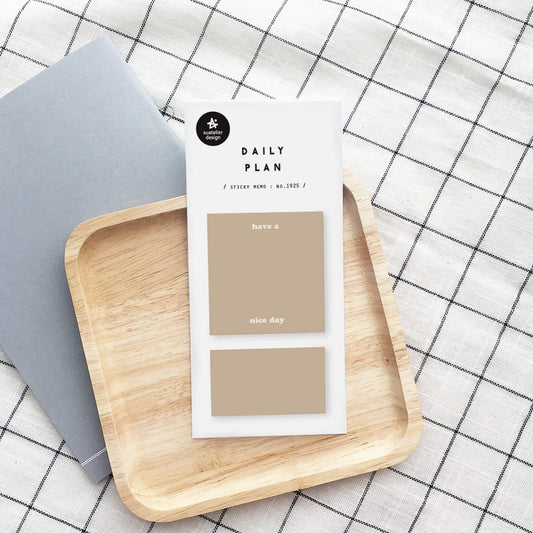 Suatelier Daily Plan 19 Sticky Memo — front view