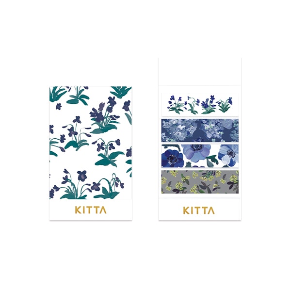KITTA Washi Tape — Flower 6 — roll front