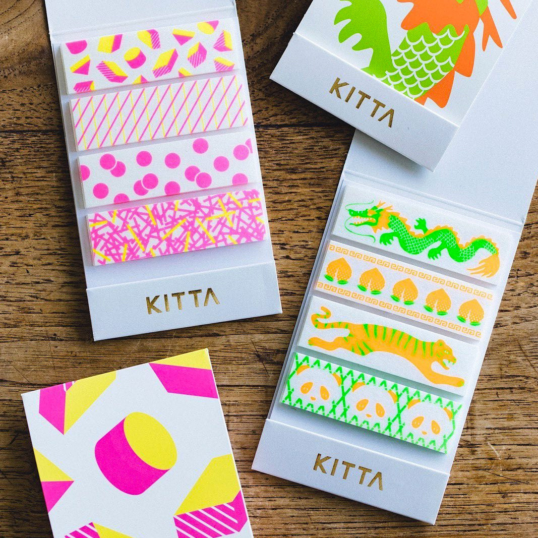 KITTA Special Washi Tape — Graphic — rolled out on paper
