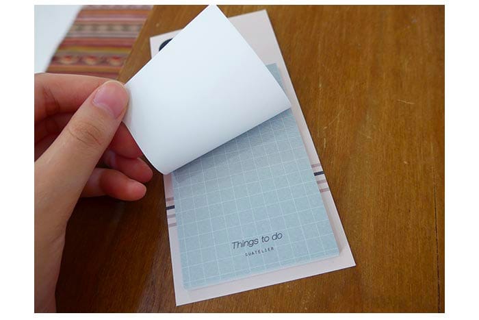 Suatelier Daily Plan Sticky Memo Black — angle view