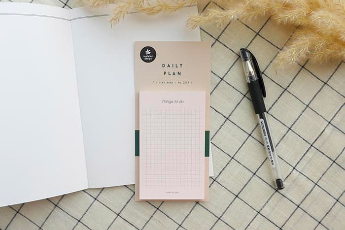 Suatelier Daily Plan Sticky Memo Brown — detail view