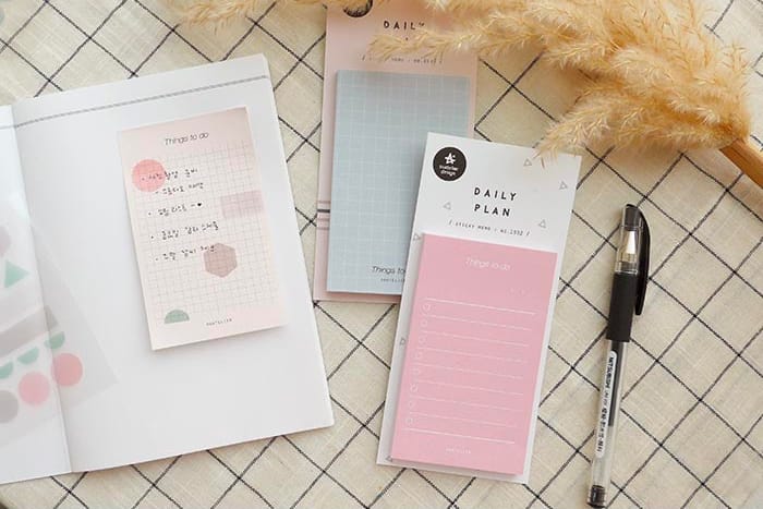 Suatelier Daily Plan Sticky Memo Black — detail view