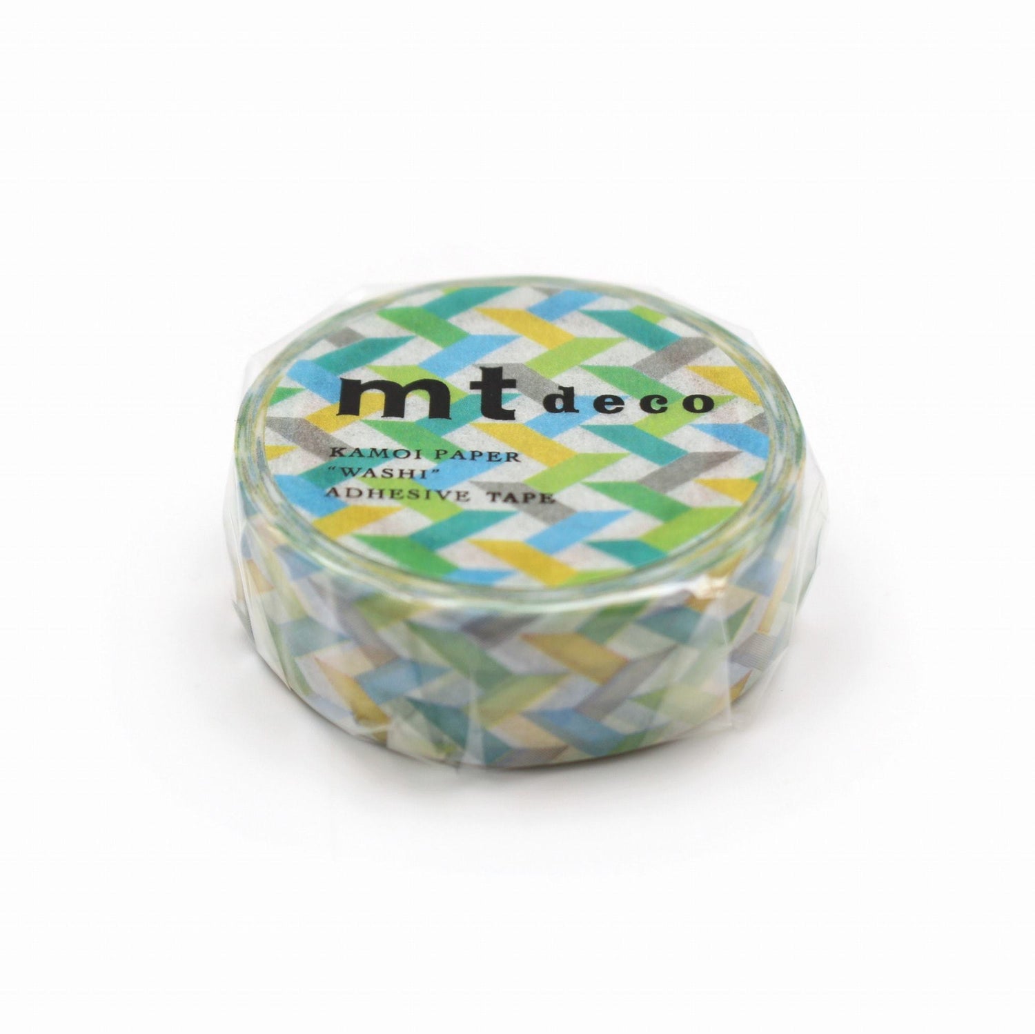 mt Deco Washi Tape — Slash Green — pattern detail