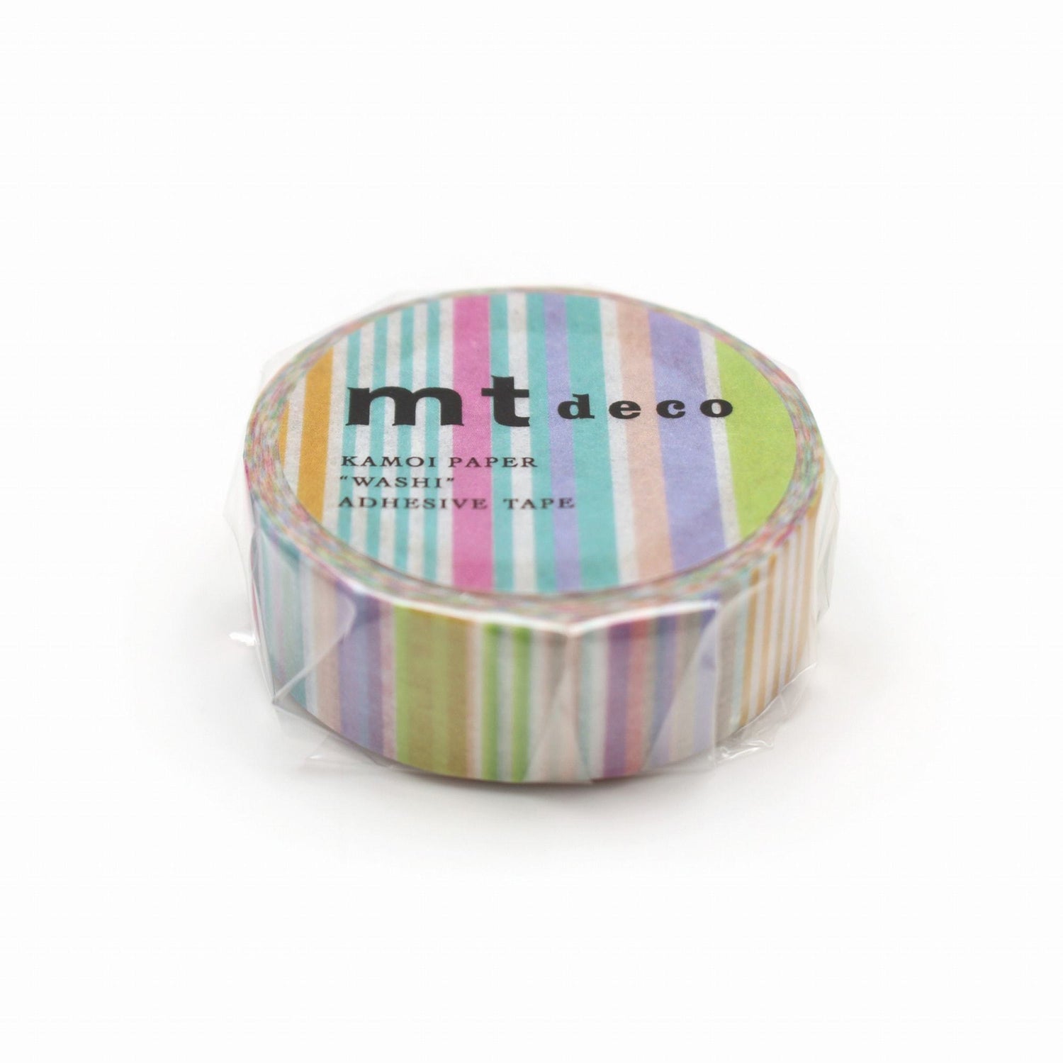 mt Deco Washi Tape — Multi Border Pastel — pattern detail