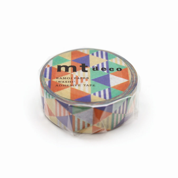 mt Deco Washi Tape — Shimasankaku Blue — pattern detail