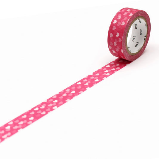 mt Deco Washi Tape — Heart Spot — roll front