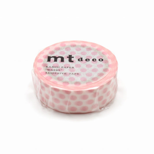 mt Deco Washi Tape — Dot Strawberry Milk — pattern detail