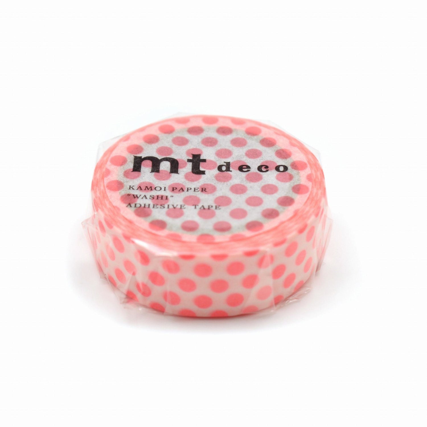mt Deco Washi Tape — Dot Shocking Red — pattern detail