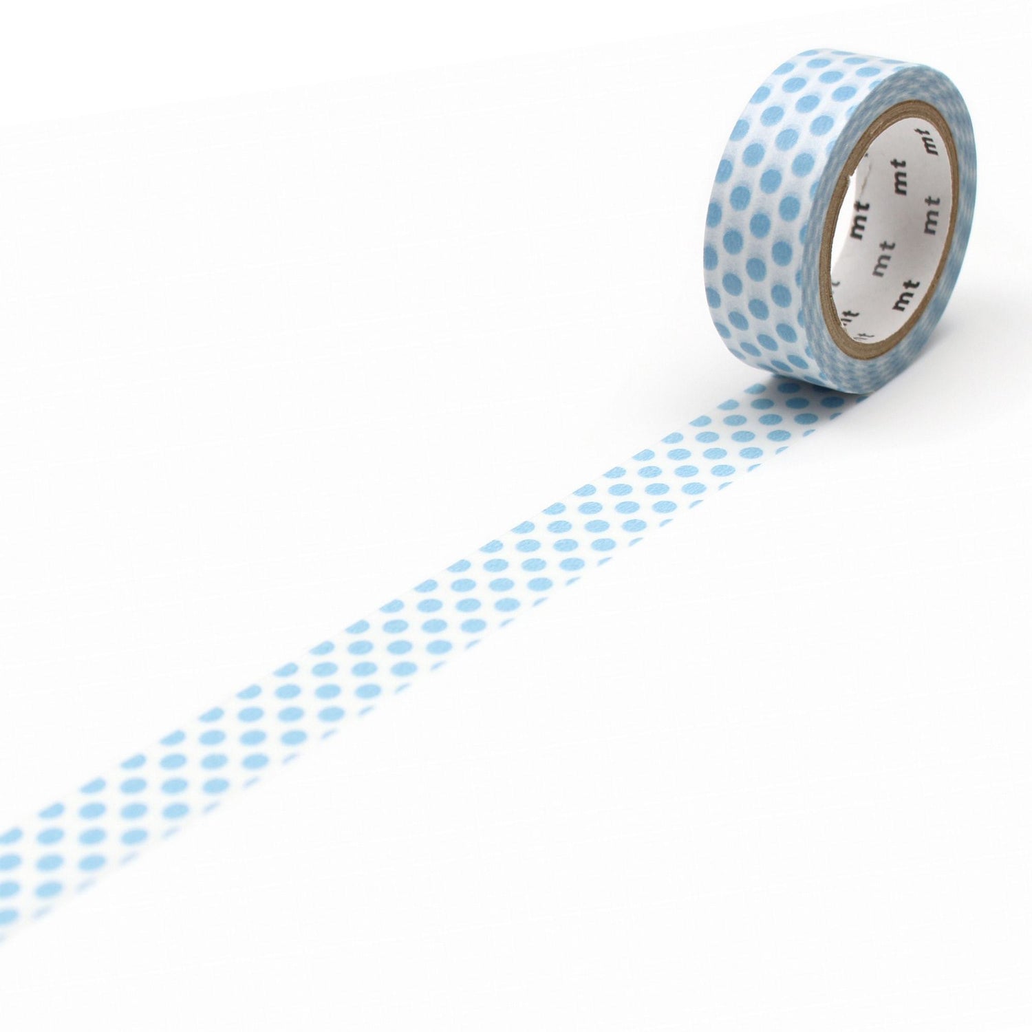 mt Deco Washi Tape — Dot Ice — roll front