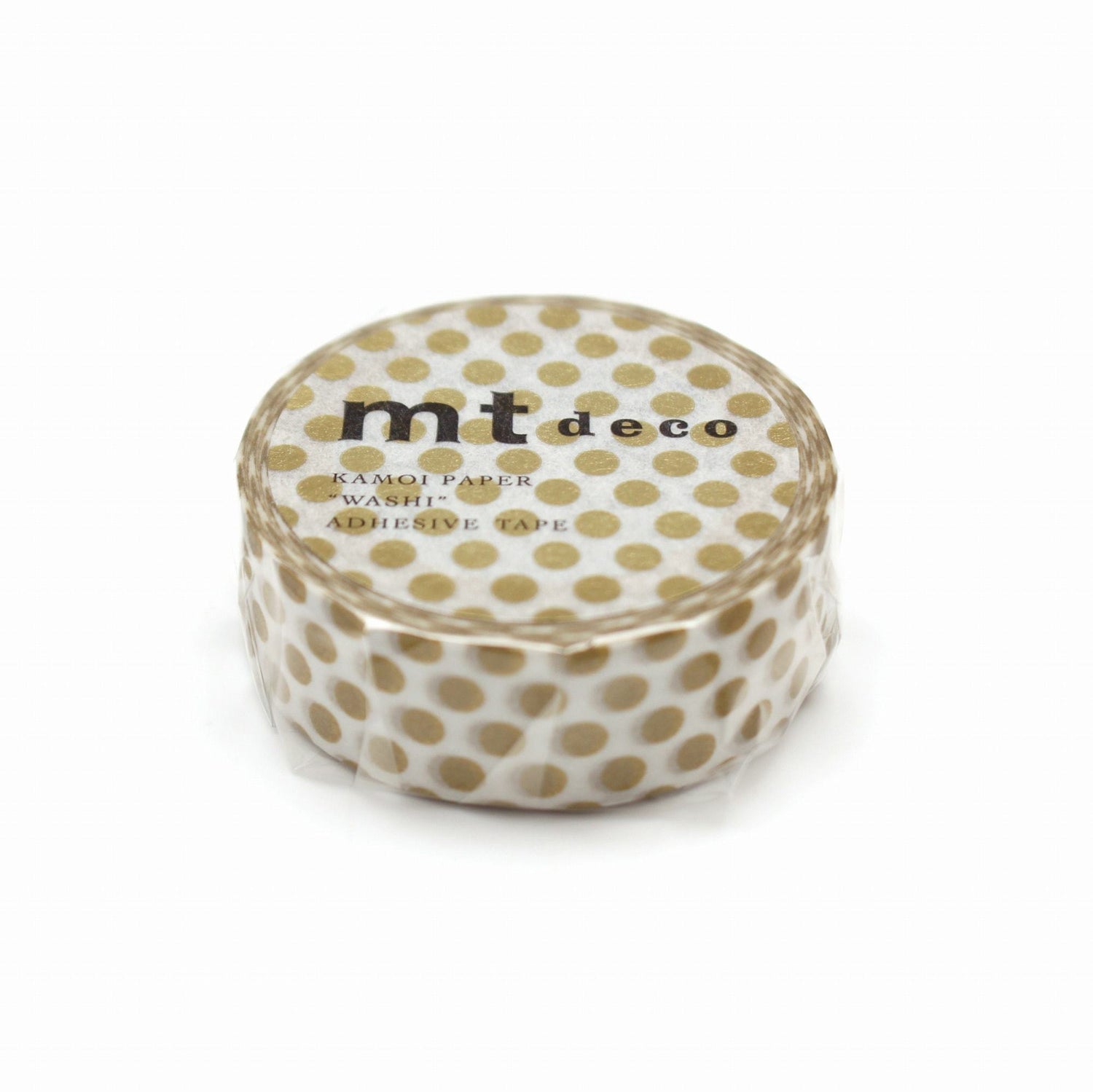 mt Deco Washi Tape — Dot Gold 2 — pattern detail