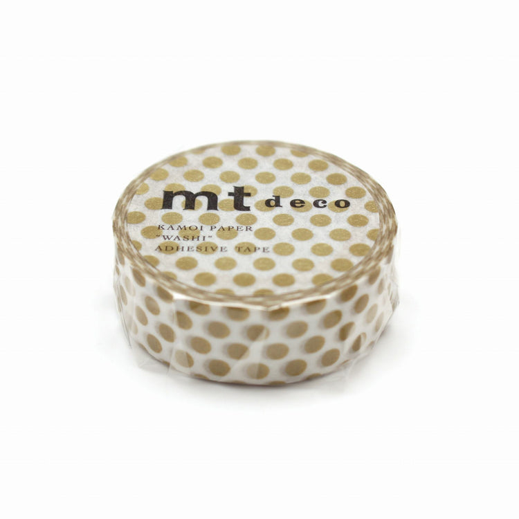 mt Deco Washi Tape — Dot Gold 2 — pattern detail