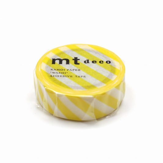 mt Deco Washi Tape — Stripe Lemon — pattern detail