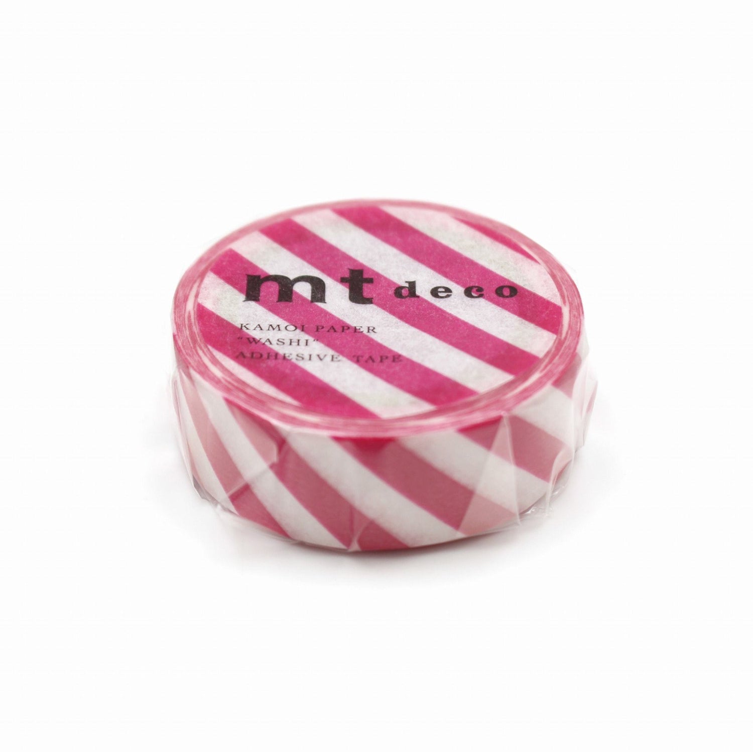 mt Deco Washi Tape — Stripe Magenta — pattern detail