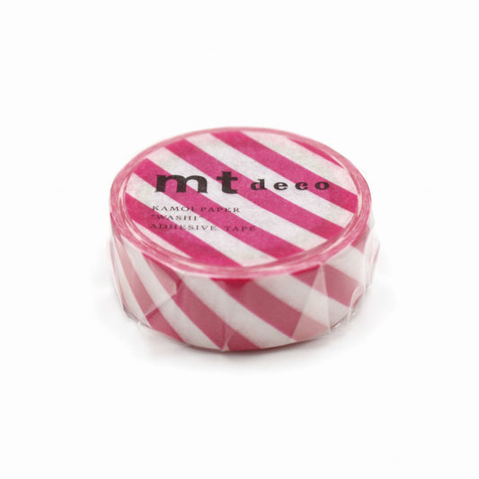 mt Deco Washi Tape — Stripe Magenta — pattern detail