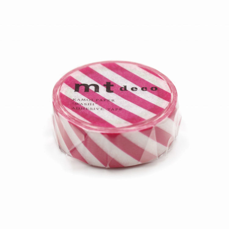 mt Deco Washi Tape — Stripe Magenta — pattern detail