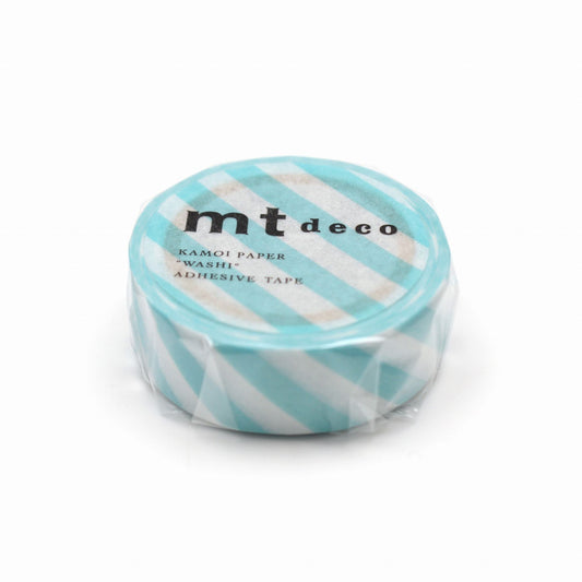 mt Deco Washi Tape — Stripe Mint Blue — pattern detail