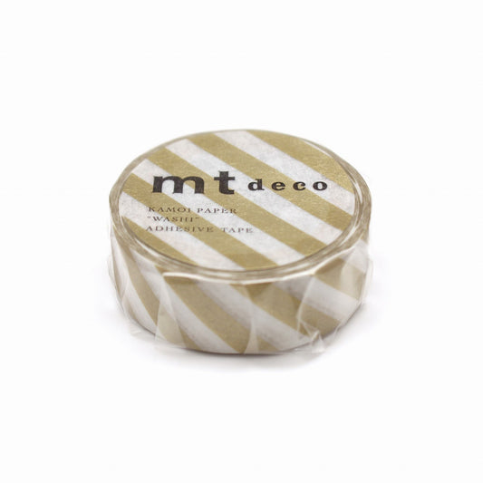 mt Deco Washi Tape — Stripe Gold 2 — pattern detail