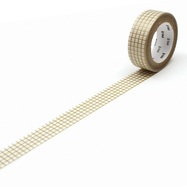 mt Deco Washi Tape — Hougan Gold — roll front