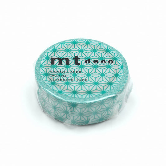 mt Deco Washi Tape — Asanoha Hisui — pattern detail